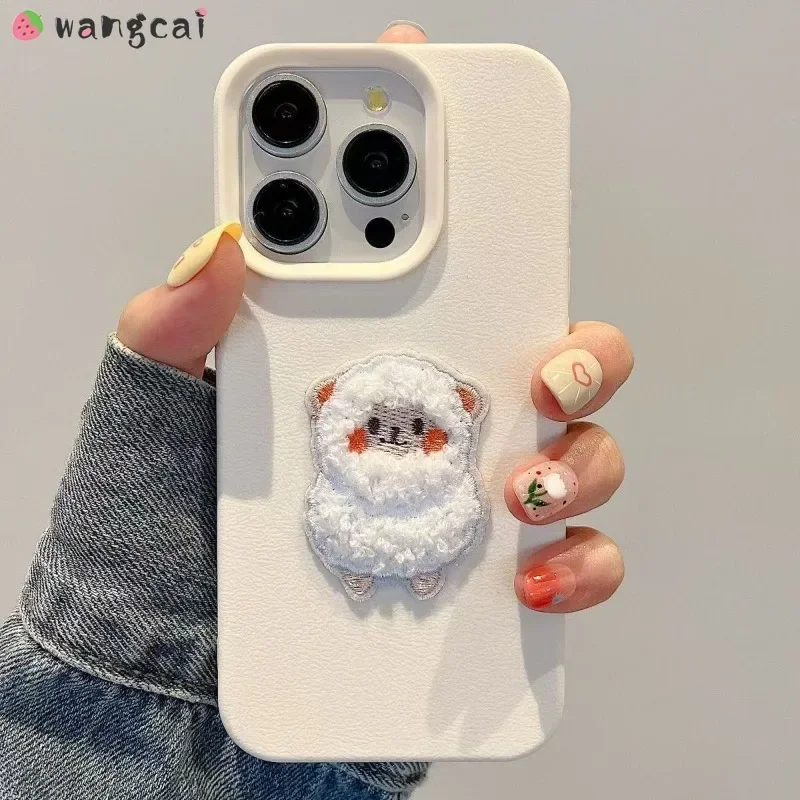 3D Stuffed Sheep Case For Realme Q3S Q3T 9 V13 K9X 8 Narzo 30 5G Find X8 Pro 5G Q3i Q3 5G OPPO A2 Pro Leather Soft Case