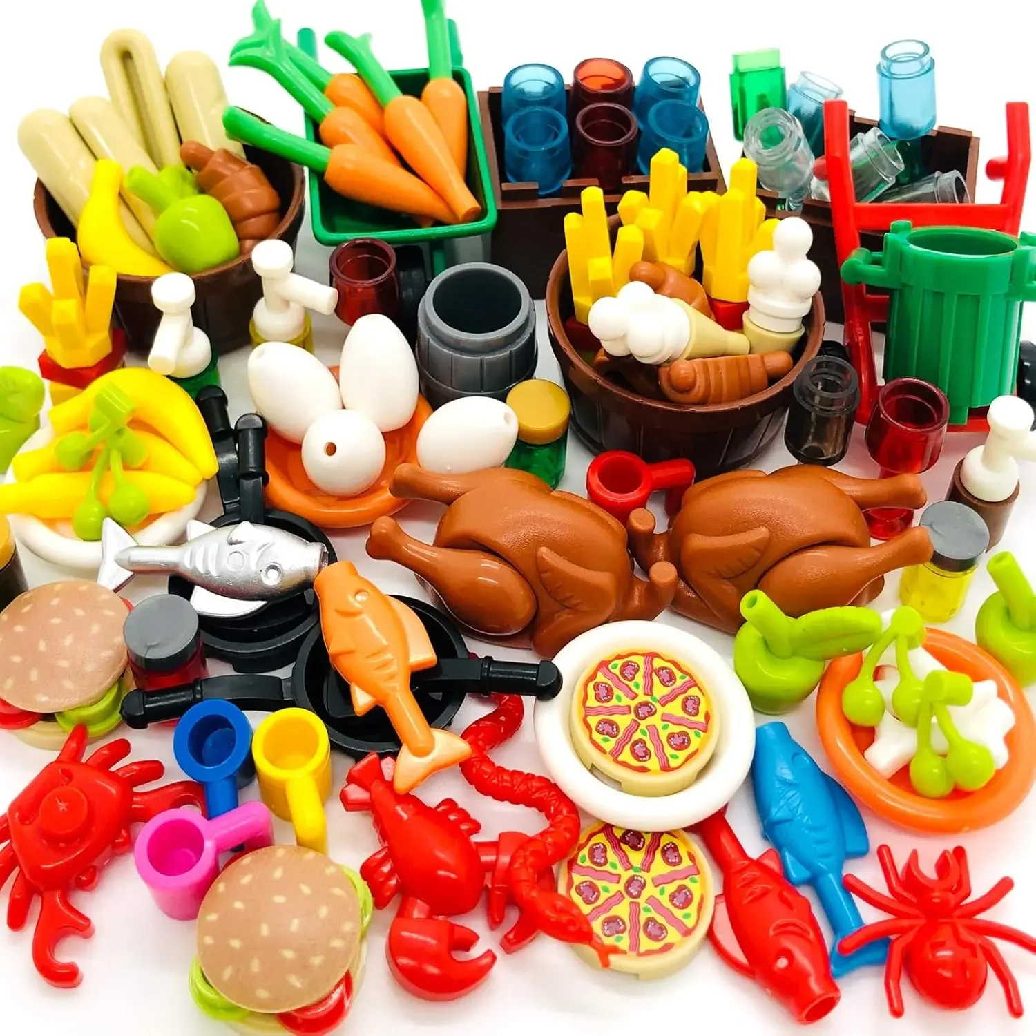 

Kitchen Food Accessories Building Block Toy Brick Compatible for Major Brands - for Mini Figure Part