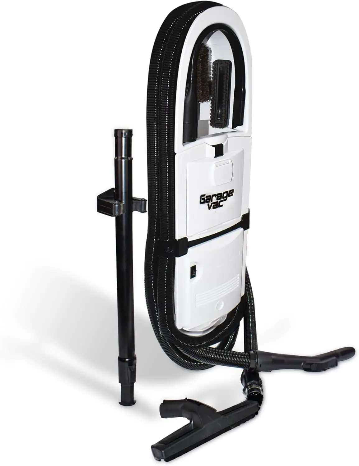 

InterVac Garage Vacuum Cleaner for Workshop, 1 Gallon Garage Vacuum Wall Mounted, Stretch Hose Shop Vacuum for RVs, Boats, Cabin