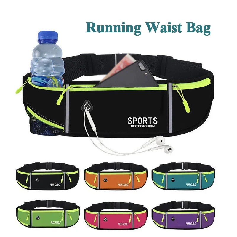 

Running Waist Bag Marathon Jogging Bag Water Bottle Hip Waist Pack Waterproof Outdoor Sports Jogging Cycling Phone Waist Bags
