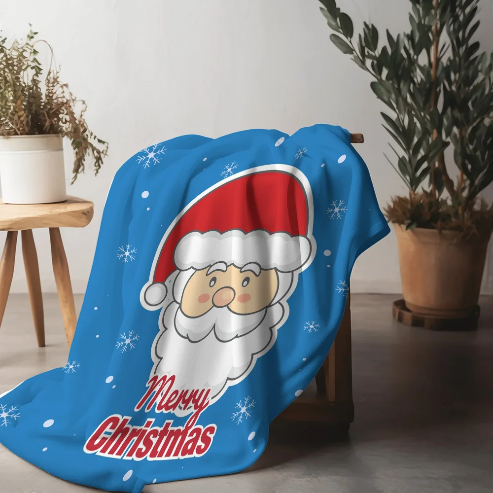 TU Cozy Christmas Throw Blanket Soft Flannel Fleece Warm Holiday Decor Festive Gift Winter Comfort Plush Bedspread