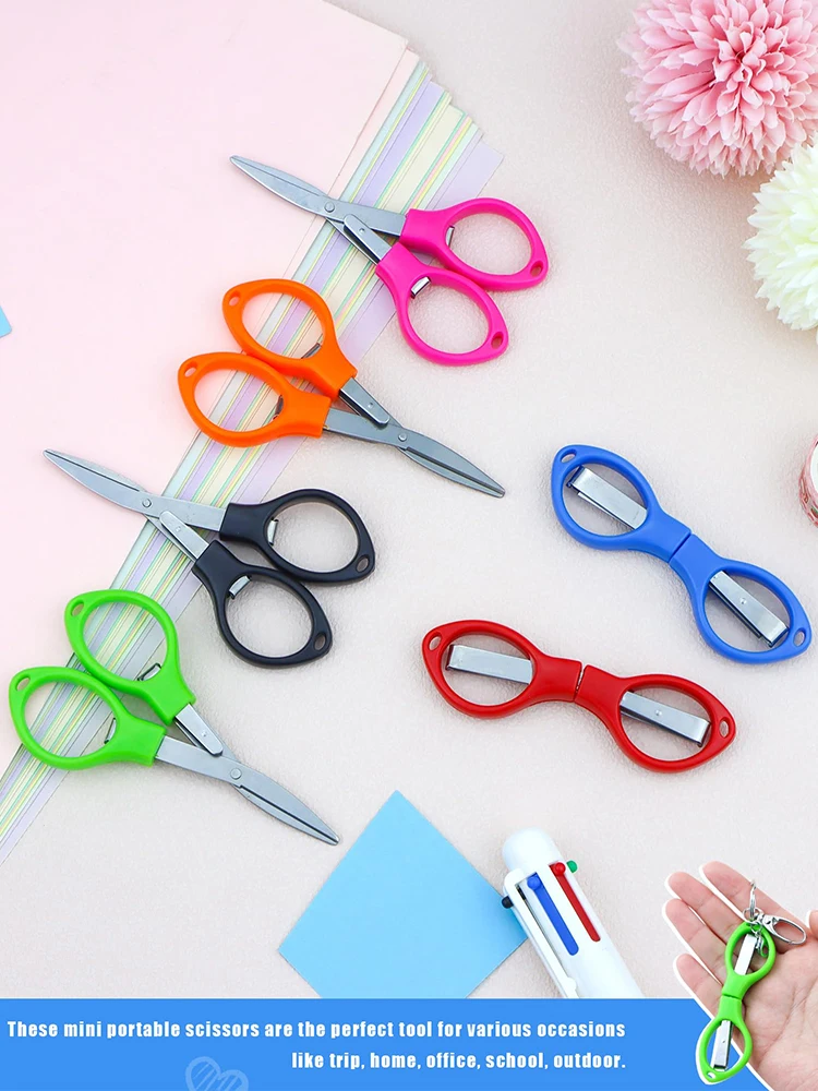 Imagem -02 - Mini Multi Purpose Pocket Scissors Tesoura Dobrável 50 Pcs Aço Inoxidável