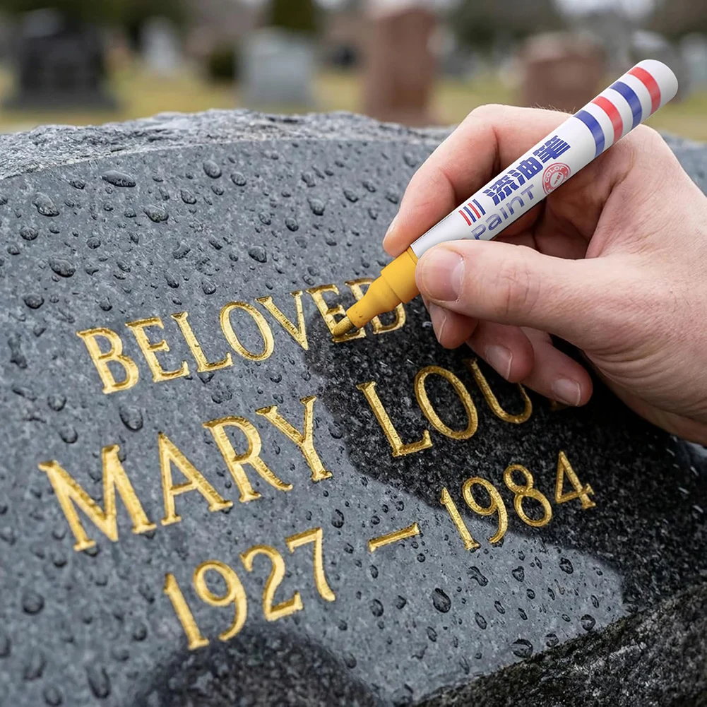 Waterproof Paint Pens For Stone Headstones Multi-Surface Compatible Outdoor Rock Painting Project
