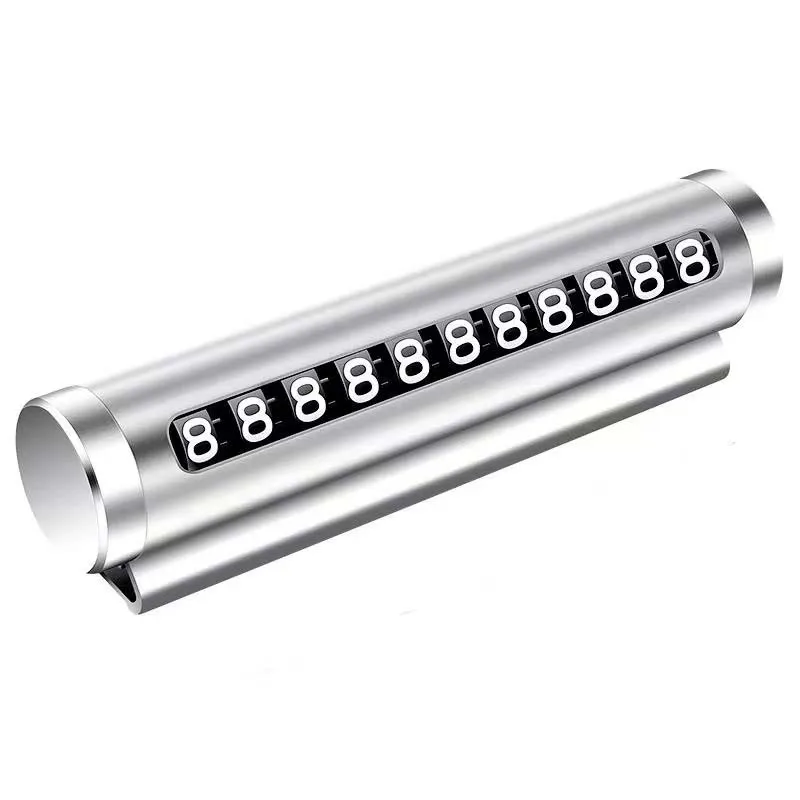 Universal Car Phone Number Plate Temporary Parking Card Aluminum Stickers Rotate Park Stop Temporary Parking Card Car Accessorie - view 5