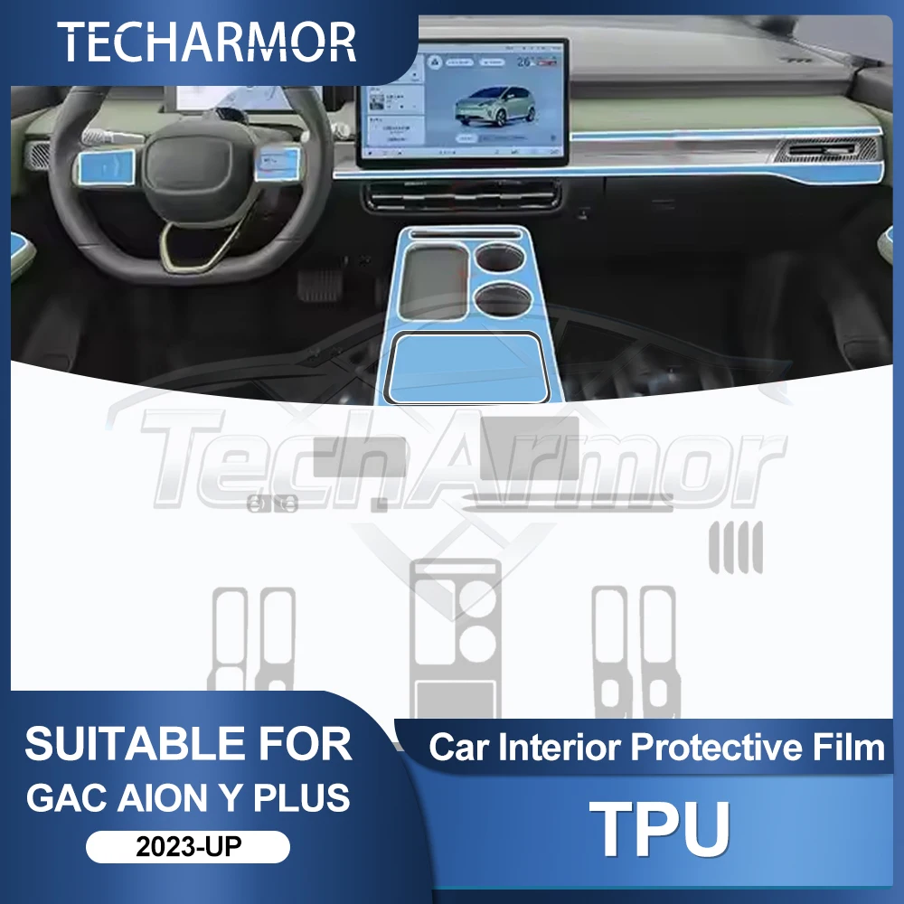 

Car Interior TPU Protector Anti-scratch Film For GAC Aion Y Plus 2023-2026 Protective Transparent Anti-tear Stickers Accessories