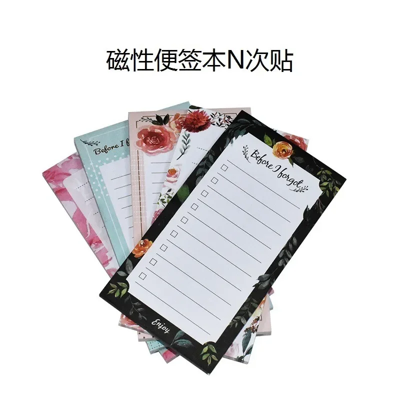 

Magnetic Notepad N Times Refrigerator Sticky Notes 50 Pages Detachable Notepad Handy