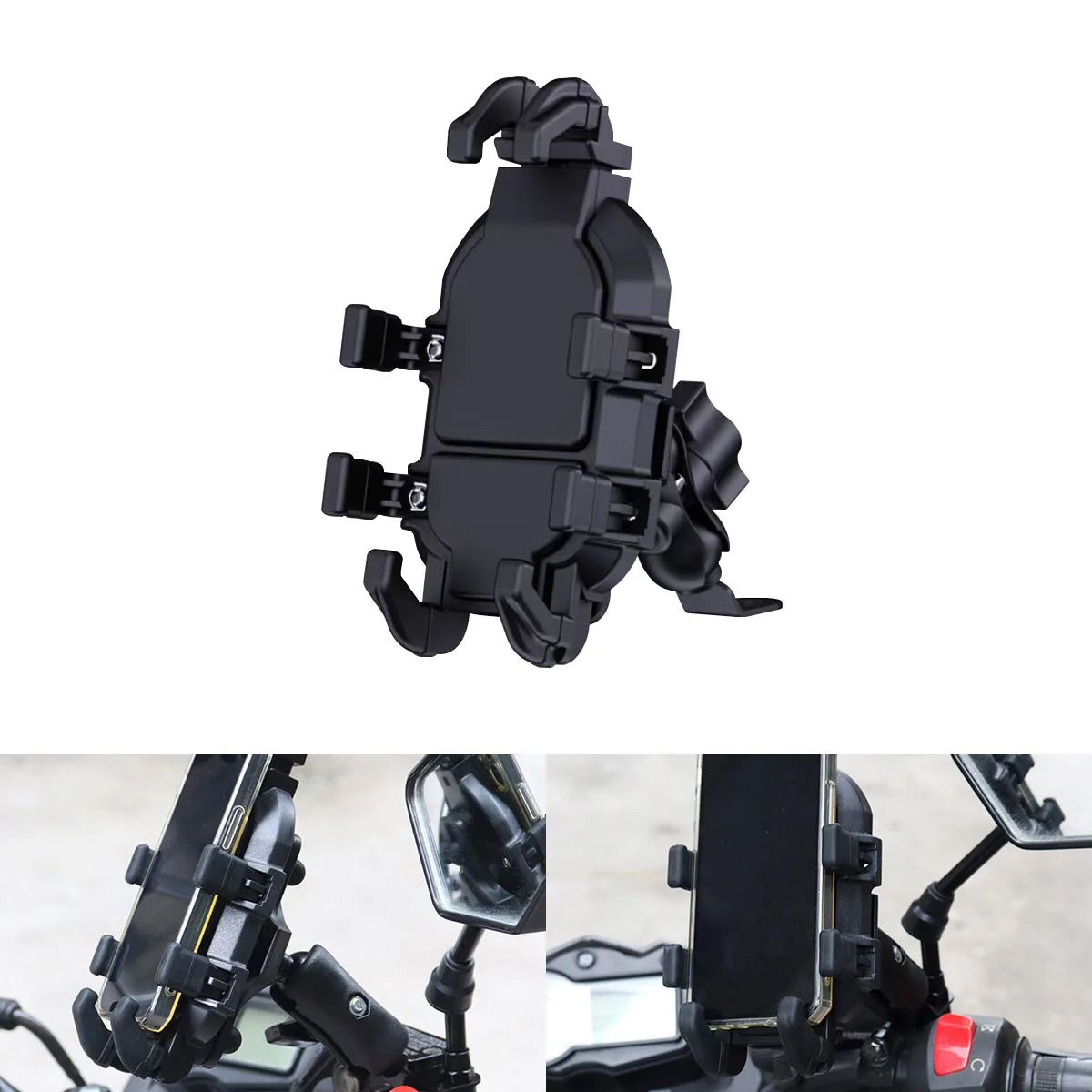 AliExpress NONE Motorcycle Handlebar Phone Holder Stand Outdoor Riding Rearview Mirror GPS Navigation Mount for Motorbike Electric Bike Bicycle