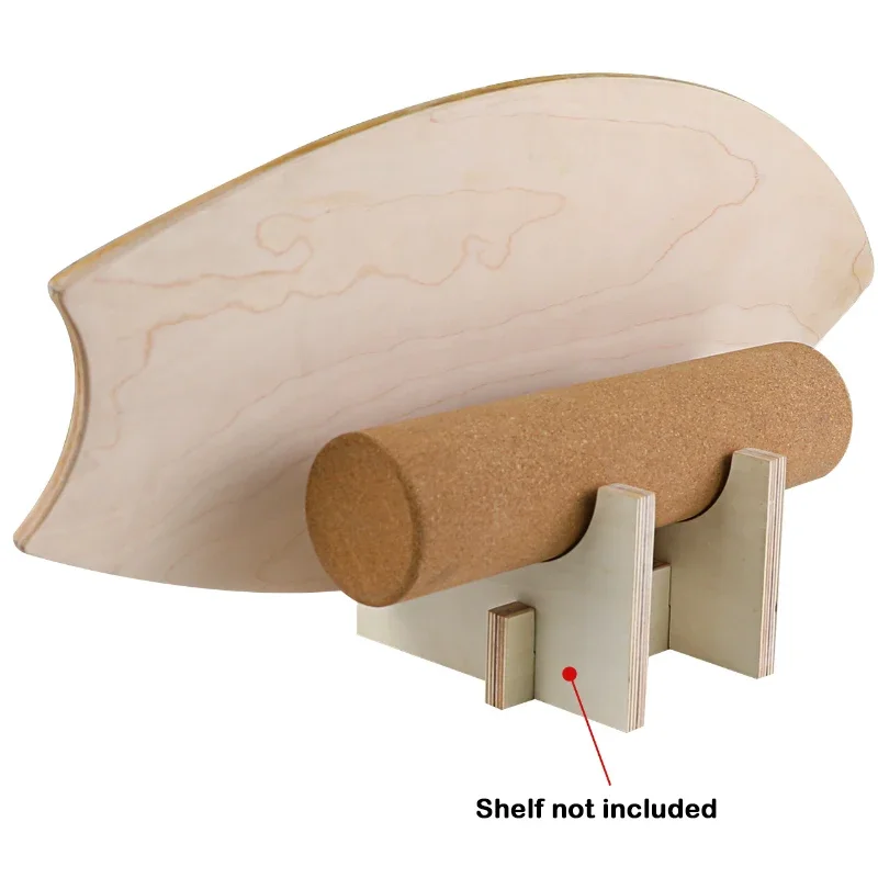 

Wooden Wobble Rocker Balance Board with Cork Roller Core Stability Training