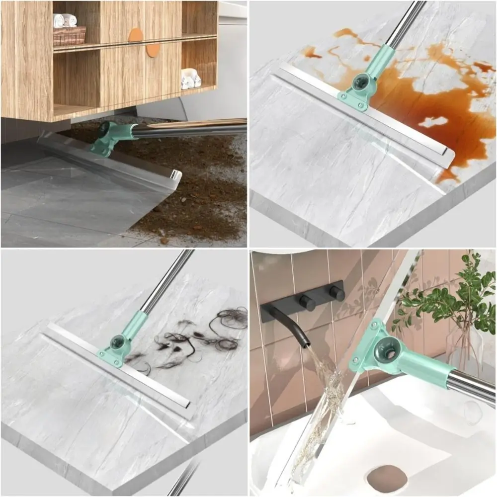 Multi-Purpose Long Handle Silicone Floor Squeegee Hair Mop Quick Cleaning Telescopic Water Scraper Magic Broom Household Floor