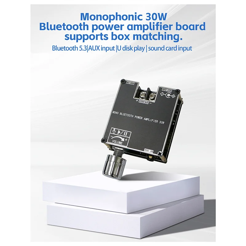 -BOFF 2X ZK301B Mono 30W BT5.3 Modul Amplifier Audio Digital Mendukung TWS Nirkabel Sejati dengan Papan Amplifier Mono Sederhana Aplikasi