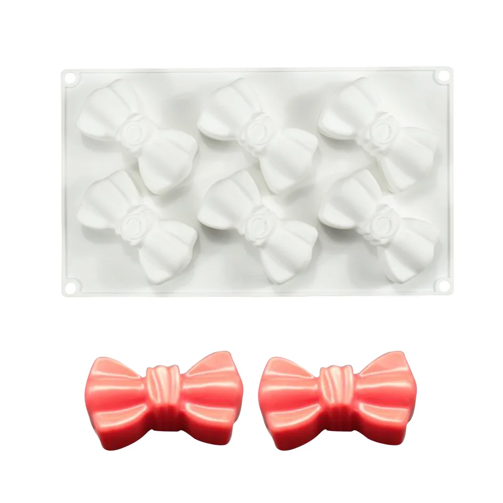 Valentine\'s Day Bow Shape Silicone Cake Mold Chocolate Pastry Molds  Bakeware Bownot Silicon Mould M626