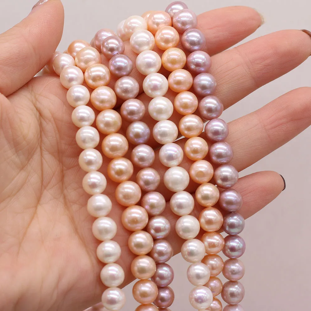AAA High Quality Natural Freshwater Pearls 8-9mm Subround Loose Beads for Fashion Jewelry Making DIY Women Necklace Accessories