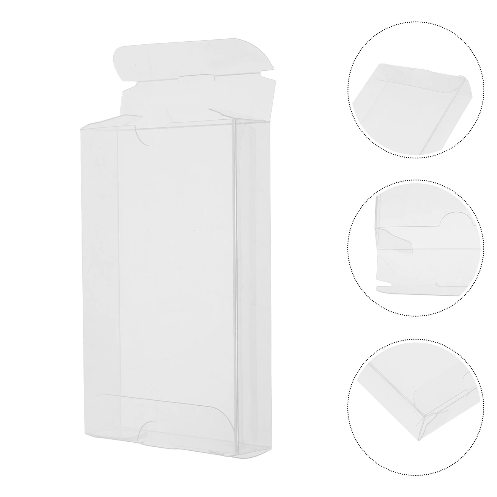 

10Pcs Cassette Tape Holder Box Clear Plastic Dust Wet Resistant PVC Stackable Design Portable Storage Case for Audio Cassette
