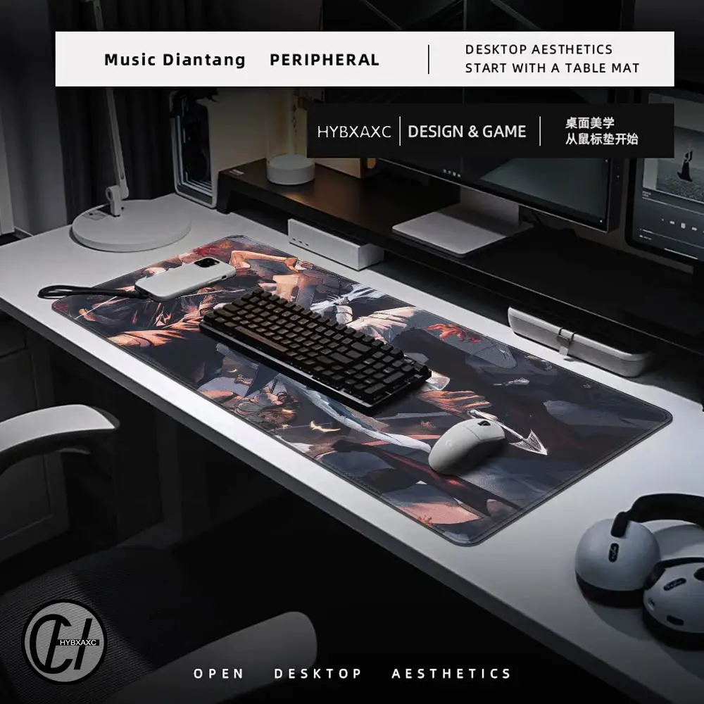 Bleach Manga Panel White Large Mouse Pad Anime Shounen Gaming Mousepad Non-Slip Rubber Soft Table Mat For Laptop Office PC Gamer