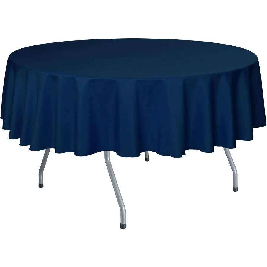 

Круглая льняная скатерть из полиэстера 72-дюймовая — машинная стирка, устойчивая к пятнам и морщинам скатерть для столовой, свадеб и мероприятий —