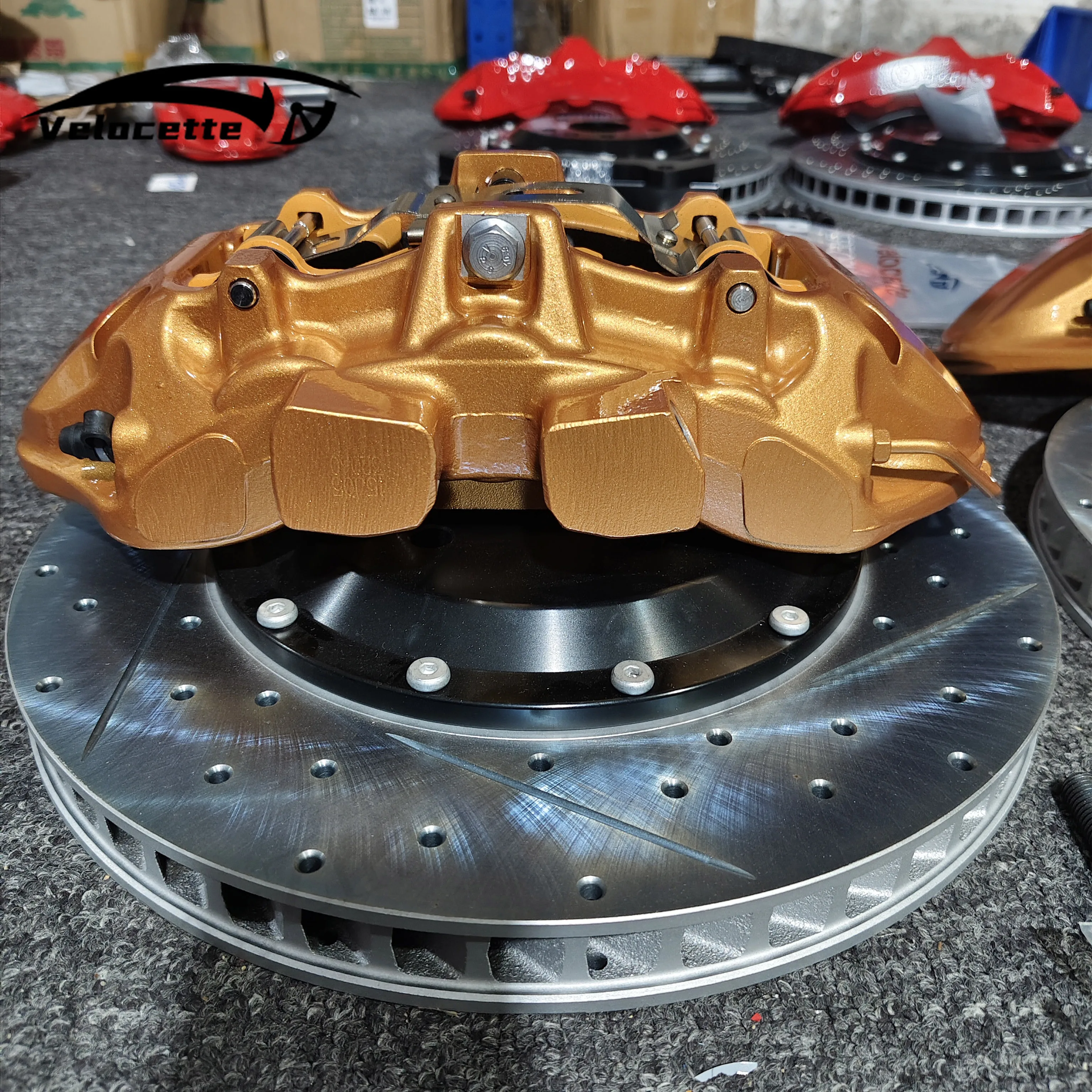 for Auto Racing  Brake Calipers 355*32mm 6- Pot Brake System Kit  for Honda Civic VW GOLF BMW Audi Toyota Ford F-150 Lightning