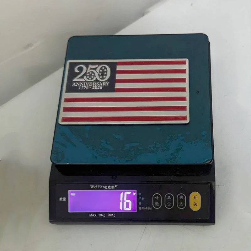 250th Anniversary Metal Flag Emblem Metal Flag Car Decal Patriotic Metal Emblem Badge For Cars Vehicle Decoration Garage Decor