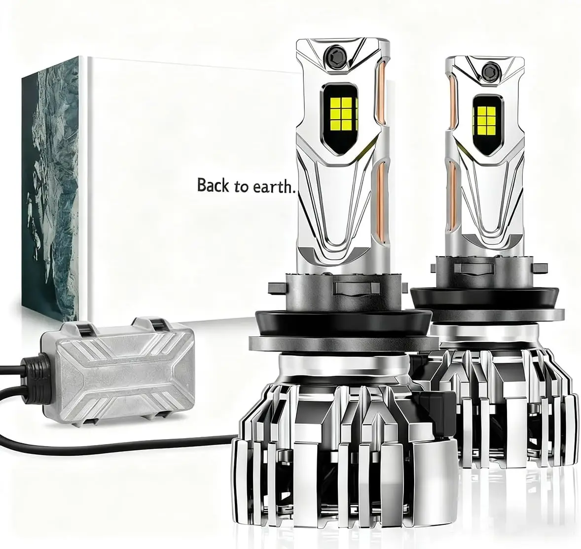 

Светодиодные лампы для противотуманных фар H11 - 55000 люмен, срок службы 100 000 часов, холодный белый свет, эффективная система охлаждения, комплект из 2 шт.