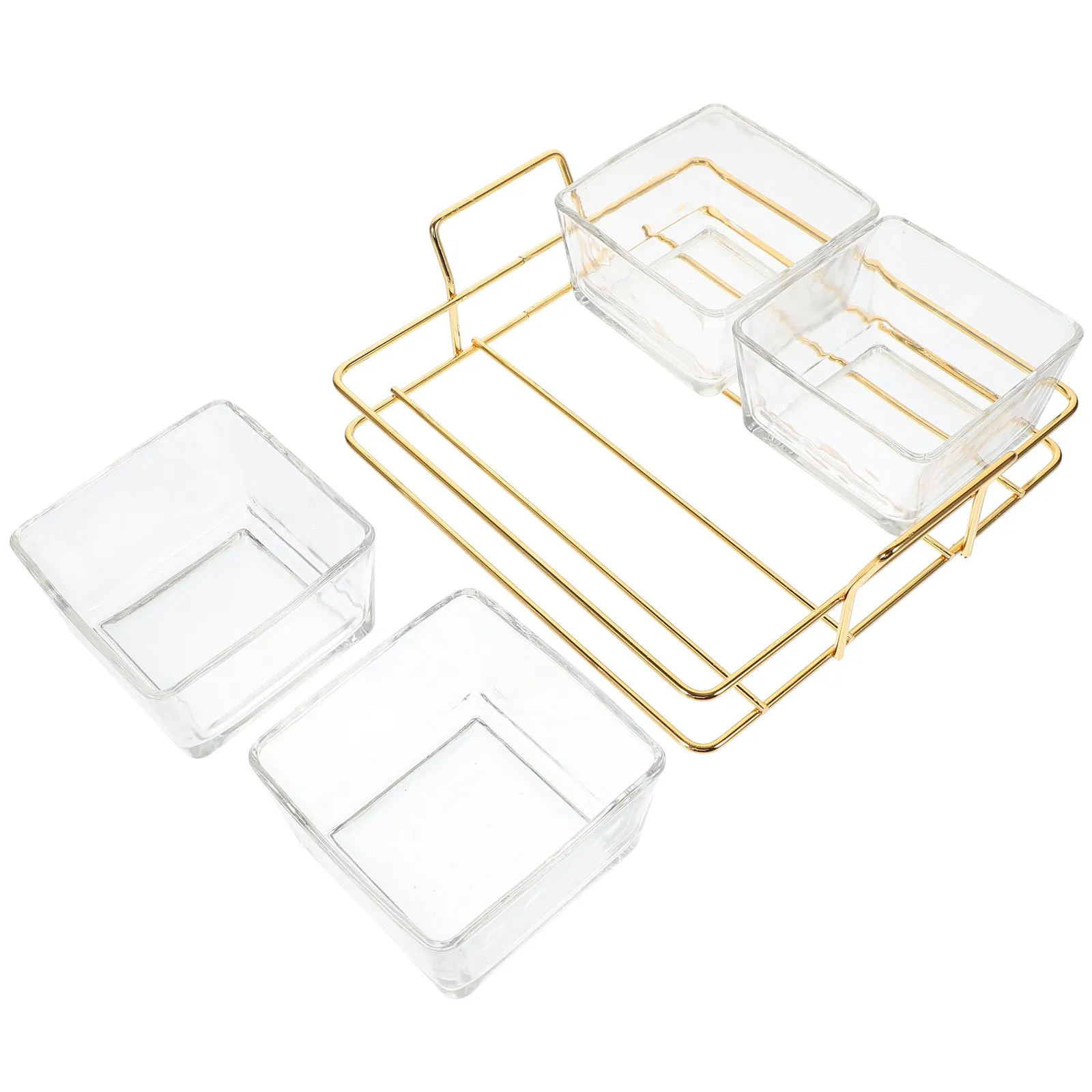 Juego de 1 Frutero de Vidrio con Bandeja de Metal para Servir Bocadillos, Dulces, Nueces, Postres, Decoración para Fiestas en Casa, Banquetes, Restaurantes, Cafeterías