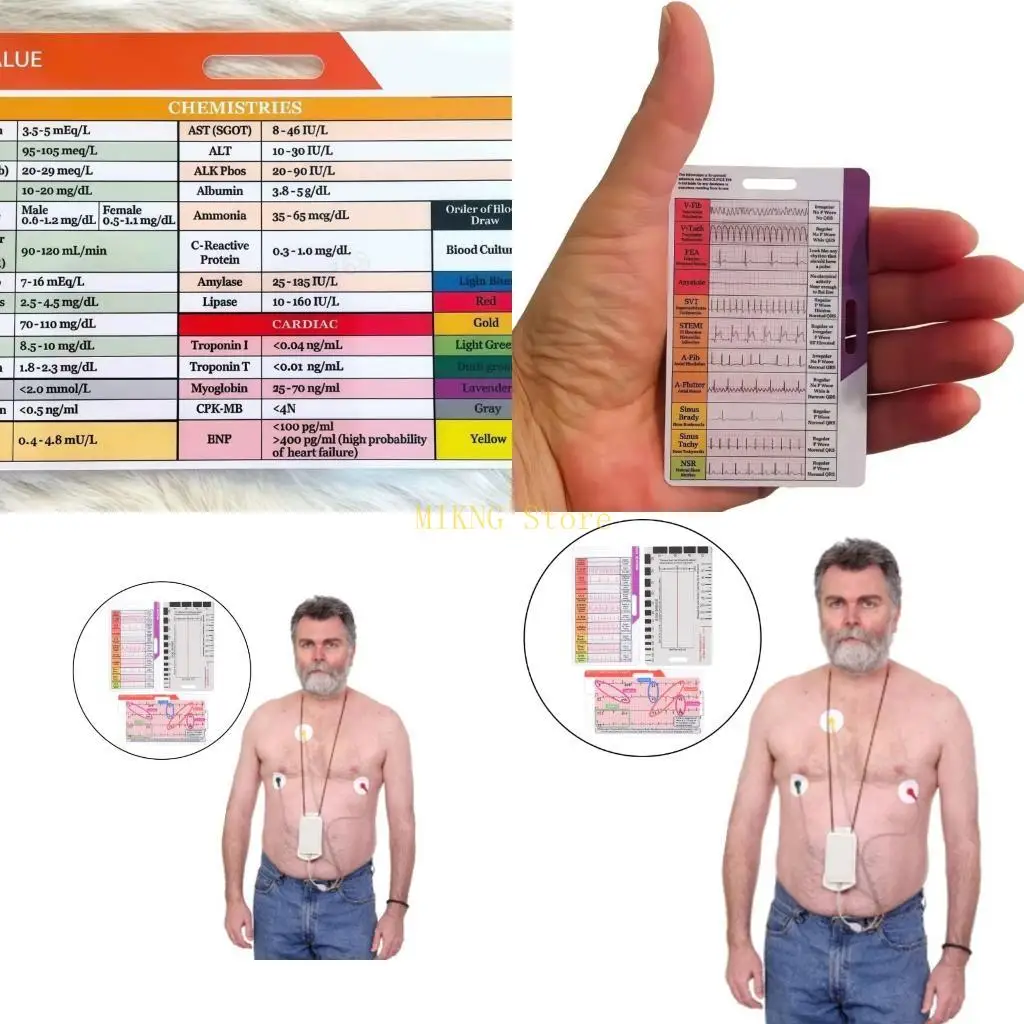 3Pcs Professional EKG 7 Step Ruler Card EKG Interpretation Tool For Quick And Reliable Interpretation best sale