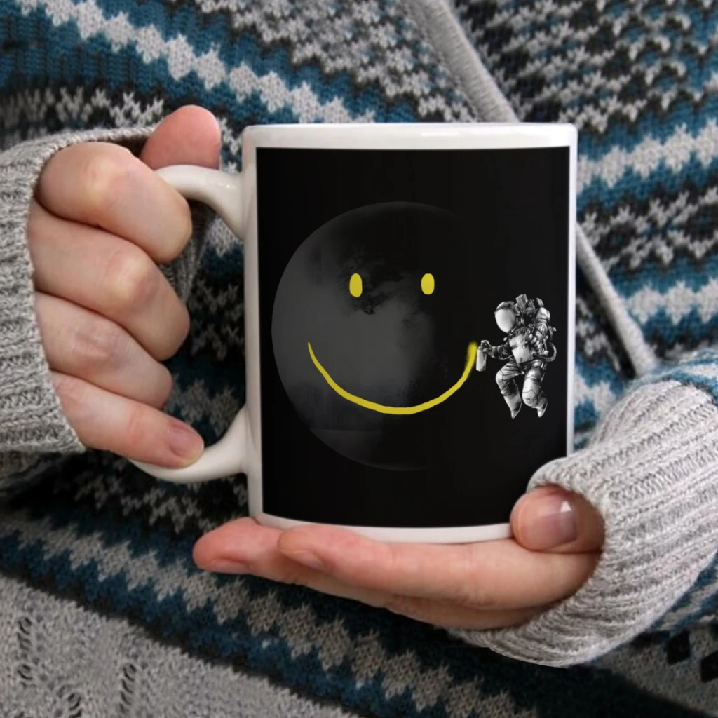 

Make a SmileCoffee Mug Tea Cup 11oz Coffee Cup Funny Birthday Ceramic Mug Personalized Cup