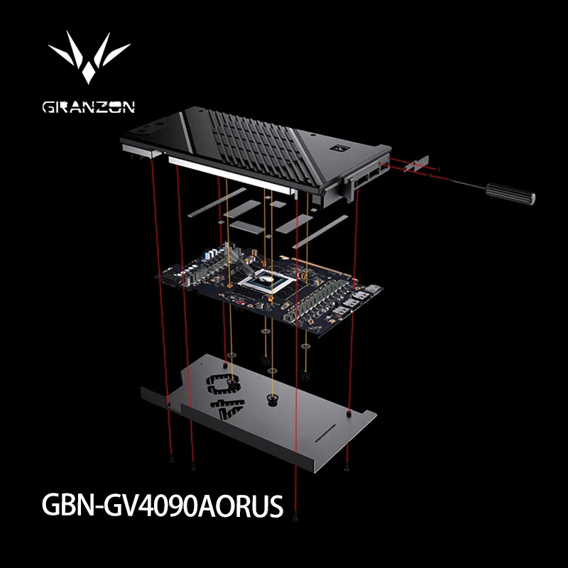 

Granzon Water Block for Gigabyte GeForce RTX 4090 Gaming OC / MASTER GPU Card / Thickened Copper Plate GBN-GV4090AORUS