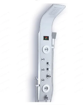 

Настенная панель для душа с гидромассажем, из нержавеющей стали, с эффектом водопада, черная, комплект, колонна