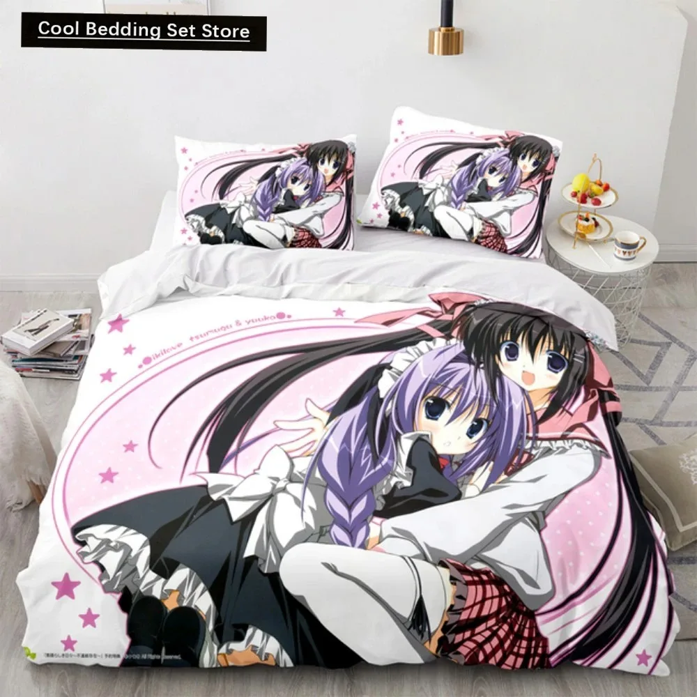 Anime Kotori Itsuka Cosplay Bedding Set Date Live Costume Duvet Cover Set Double King Twin Full Size Bed Linen Boys Adult Gift