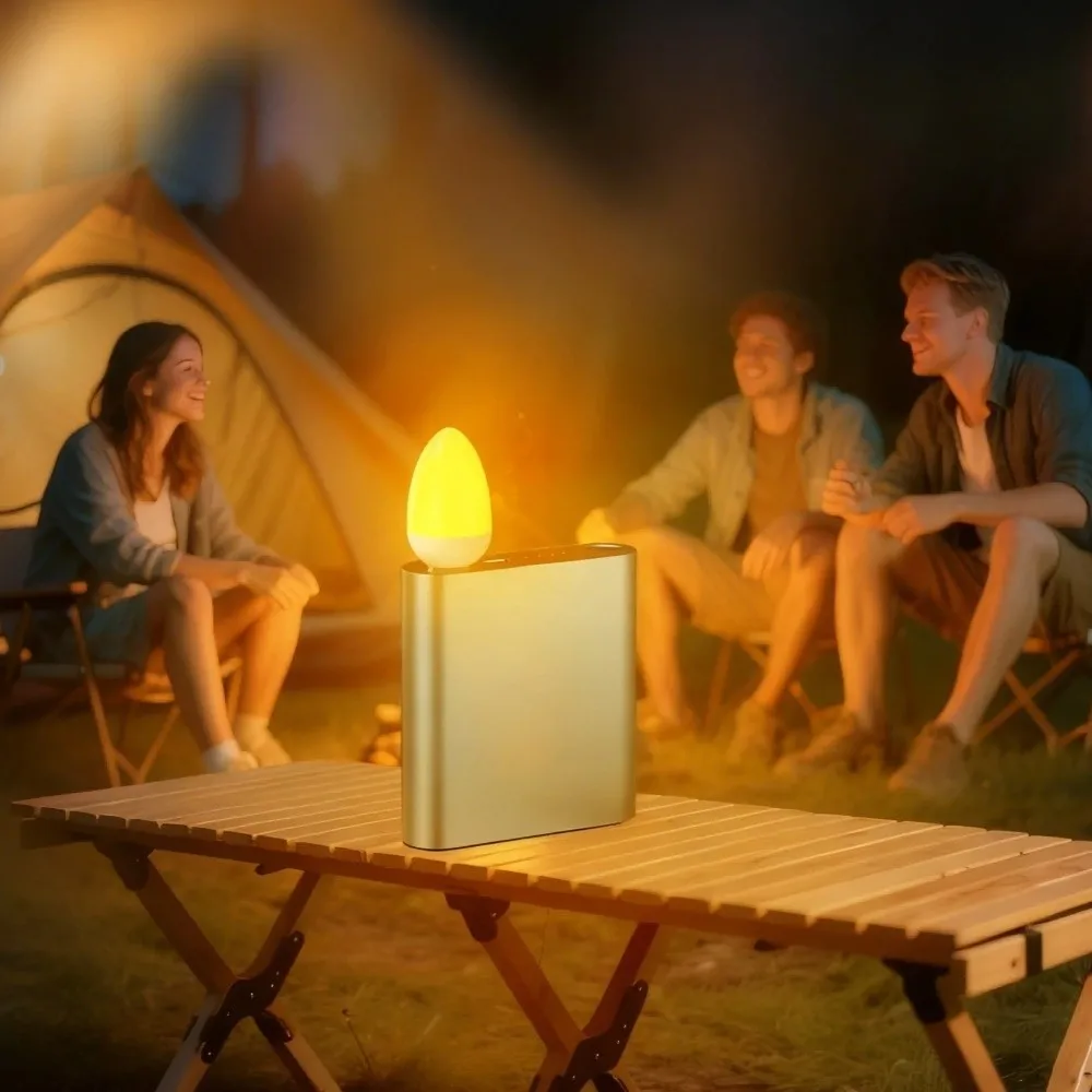 New USB Candle Lamp Portable Camping Lighting LED Ambient Light Bedroom Decoration Bedside Lamp