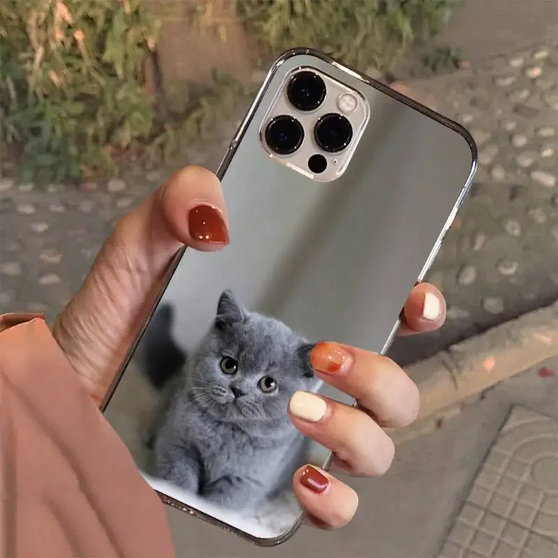 Custodia per telefono British Shorthair Cat per Iphone 7 8 Plus X Xr Xs 11 12 13 15 Mini Mobile Iphones 14 Pro Max Custodia