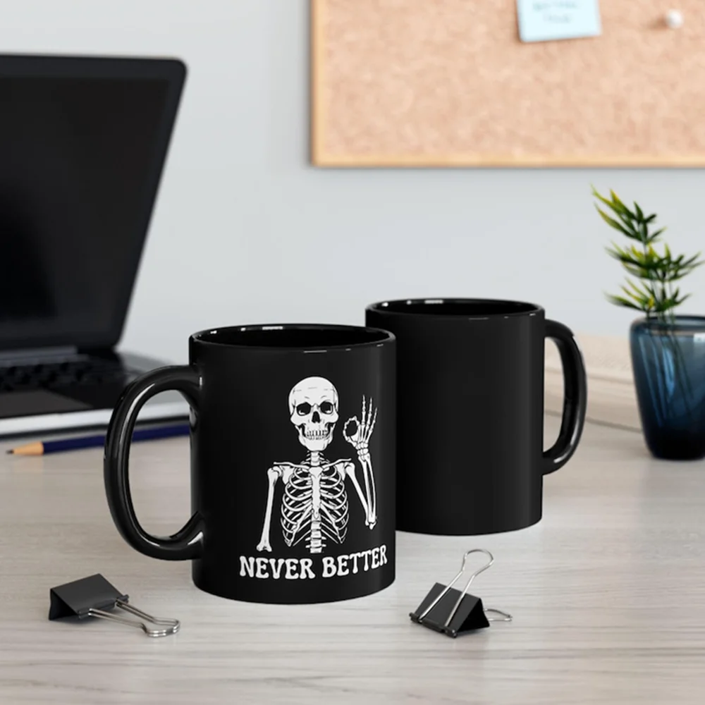 

High Quality Customizable Halloween Mug with Your Own Pattern and Text Perfect Gift for Festival Celebrations and Daily Use