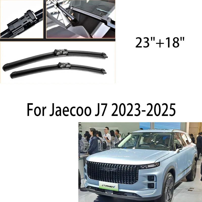 

For Jaecoo J7 2023-2025 2024 RHD LHD Wiper Front Wiper Blades Windshield Windscreen Window Brush 23"+18"