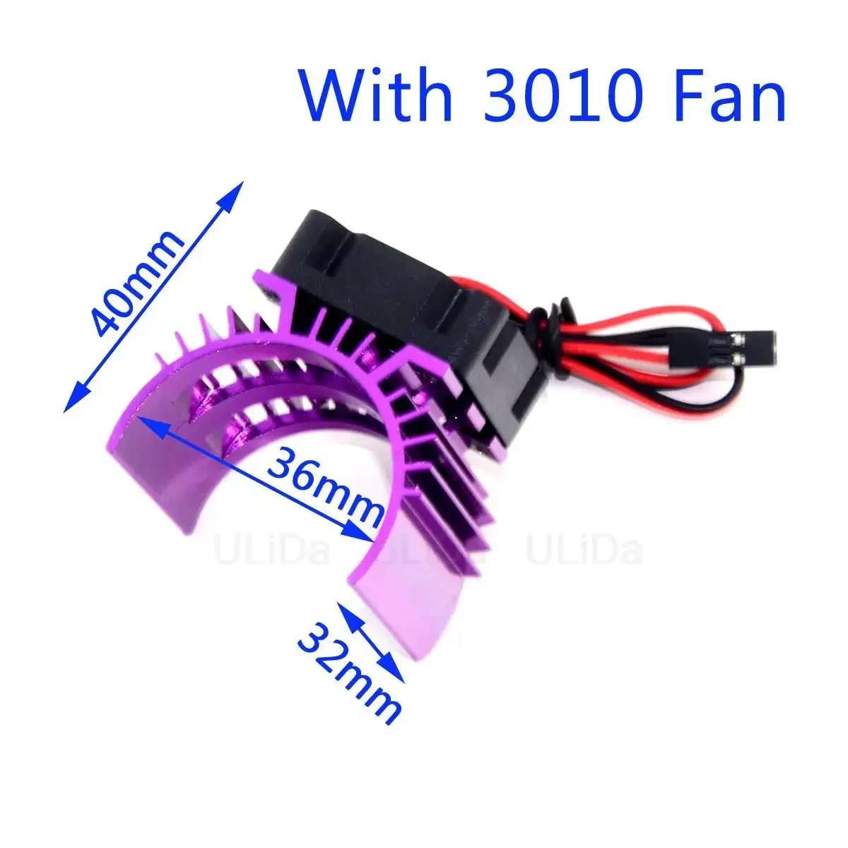 540 545 550 Motor Aluminum Alloy Heatsink + Fan Cooling Head Vent 6v for 1/8 1/10 RC Car Boat HSP HPI Wltoys Part