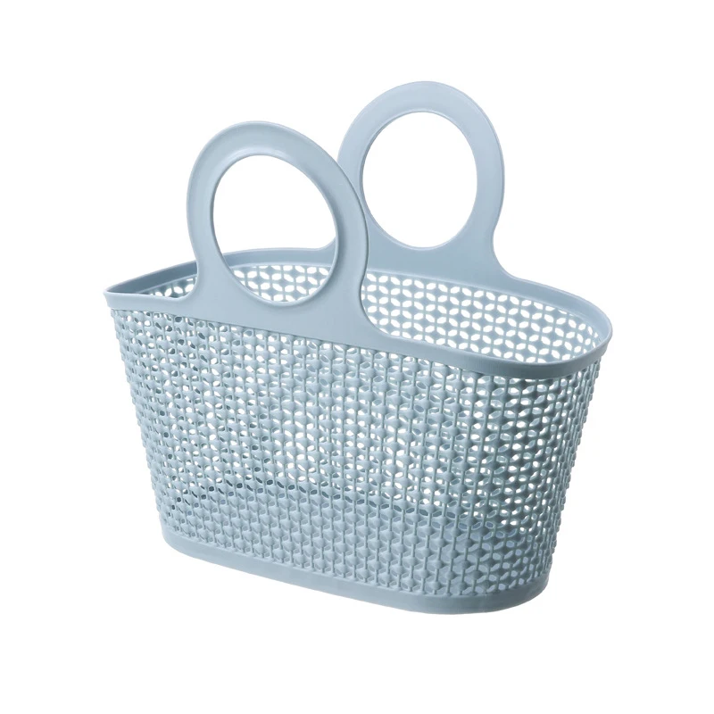 Plastic Portable Bath Basket Bathroom Products Shampoo Sundries Storage Basket Multi-functional Hollow Small Basket