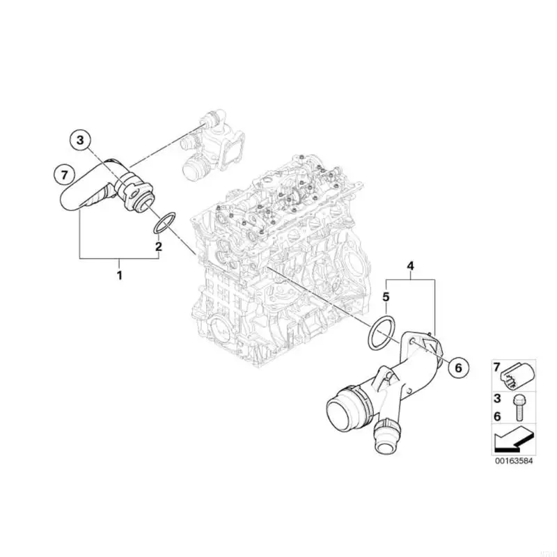 M76E Effizientes Aluminium-Kühlsystemrohr, Kühlerschlauch 11537560130, konzipiert für langanhaltenden Motorschutz, einfache – Detail 9