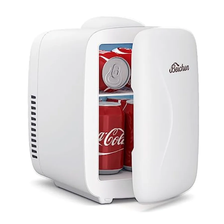 

Mini Fridge [Upgrade], Small Fridge Rapid Cooling 4 Liter/6 Cans Skincare Fridge, Cooler and Warmer Refrigerators for Bedroom,