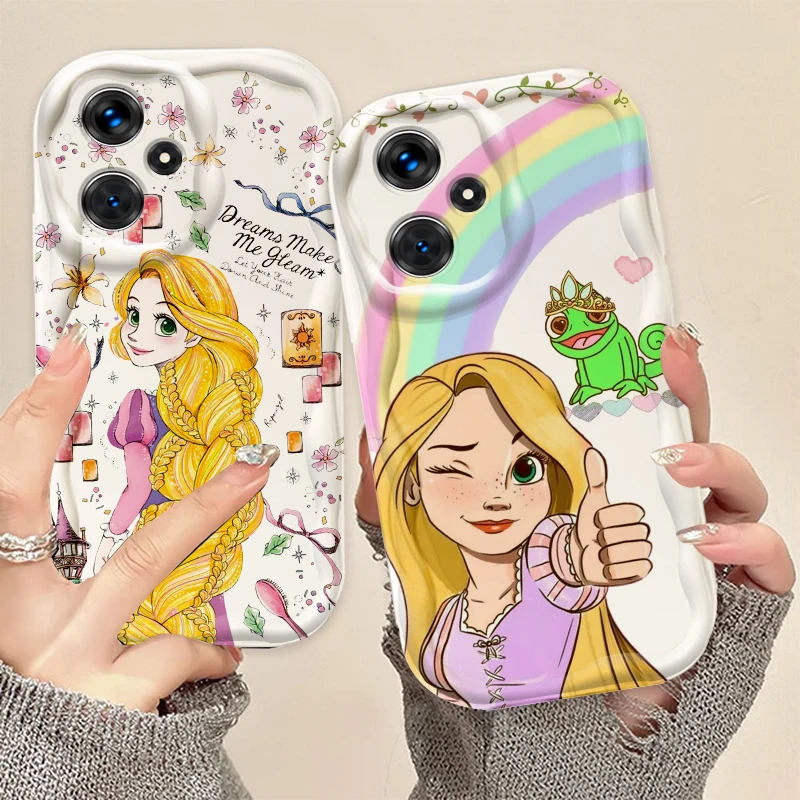 Disney Tangled Cute For Xiaomi Redmi Note 13 12 12S 11S 11 10 9 8 10A 9C 9T Pro Plus 5G Wave Oil TPU Phone Case