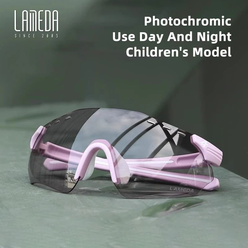 LAMEDA New Cycling Photochromic Glasses Children Day And Night UV400 Eyewear Outdoor Sports Men Women Bike Windproof Goggles Bic