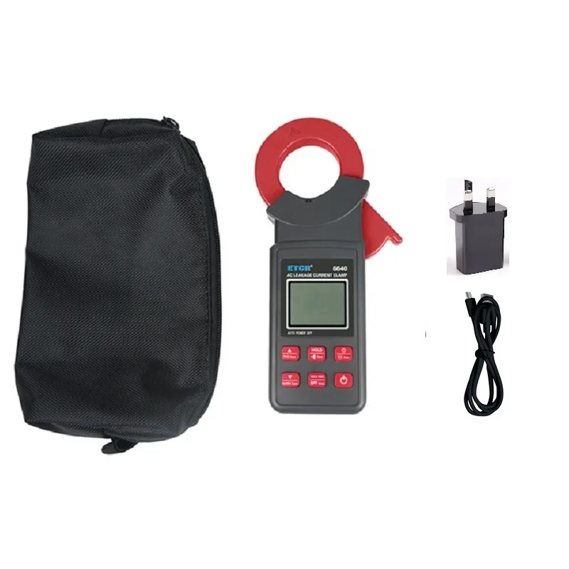 ETCR6640 AC 0.00mA-300A AC Clamp Leakage Current Meter Lithium Battery Unique CT Technology Blue-tooth Magnetic Shielding