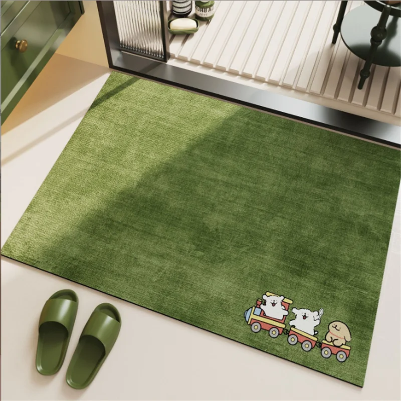 60x40CM Bathroom Floor Mat Anti-Slip Absorbent Diatomaceous Earth Bath Carpet Non-Slip Toilet Foot Mat Home Rug