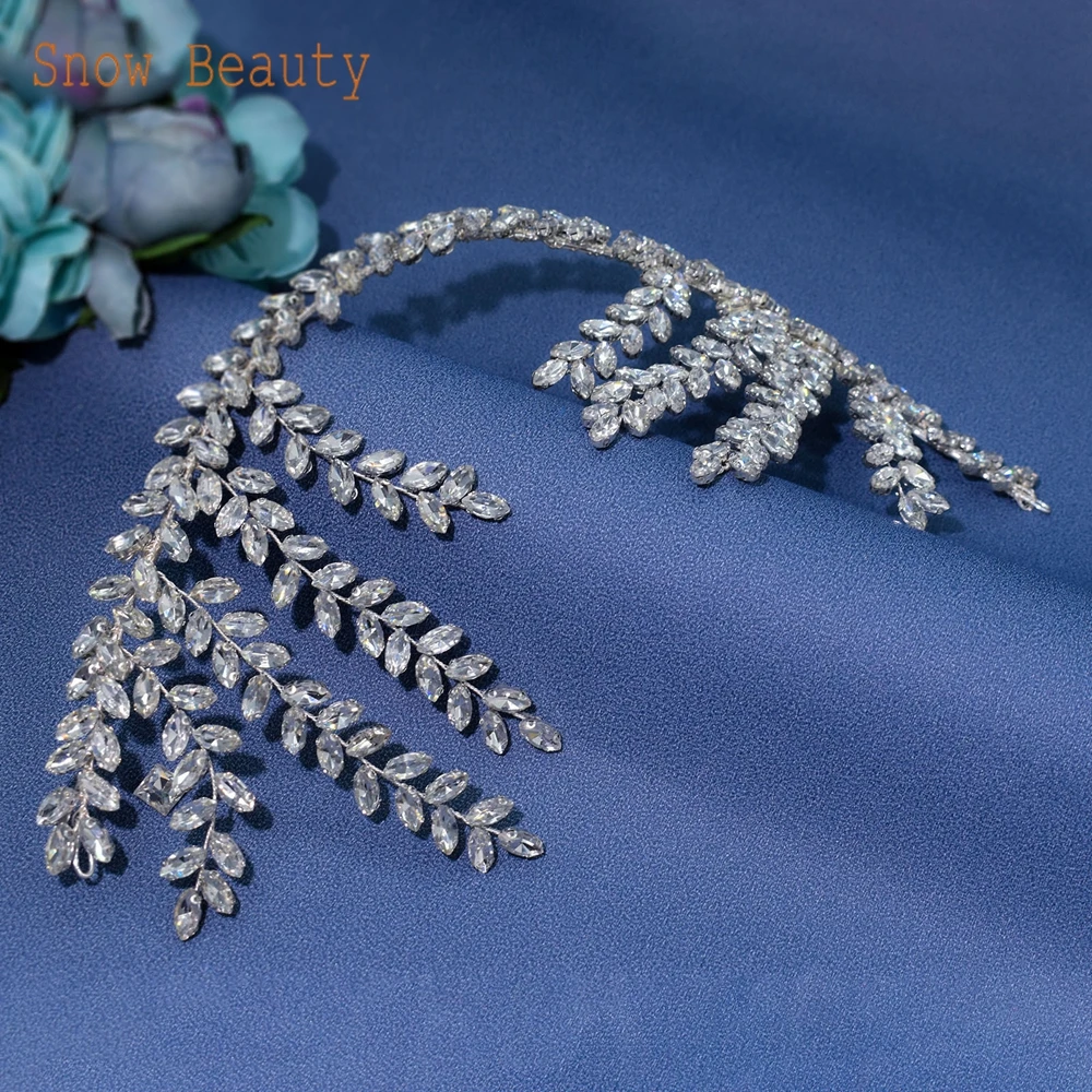 A506 Crystal Bridal Headwear Diamond Bridesmaid Headband Princess Crown Bridal Headpiece Women Tiara Wedding Hair Accessories