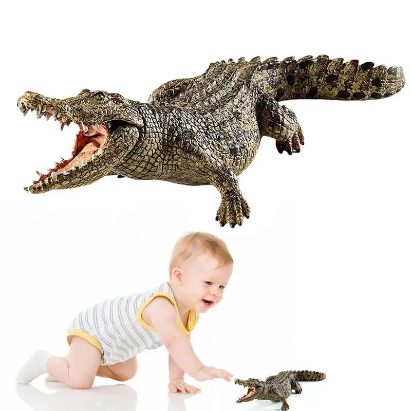 Crocodile Figurines Toy Alligator Toy Creative Artificial Animal Toy Wildlife Animal Model For Educational Playing Children Kids