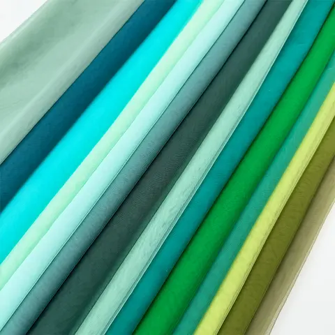 Soft Tulle Fabric By The Meter for Wedding Dress Ceiling Gauze Curtain Diy Tulle Sewing Cloth High-density Plain Green Red White