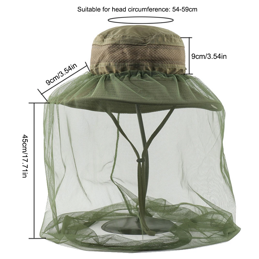 Odporna czapka z siateczką robaki lekka czapka przeciw komarom wielofunkcyjna odporna na słońce kapelusz wędkarski z siatka na głowę do wędrówek na