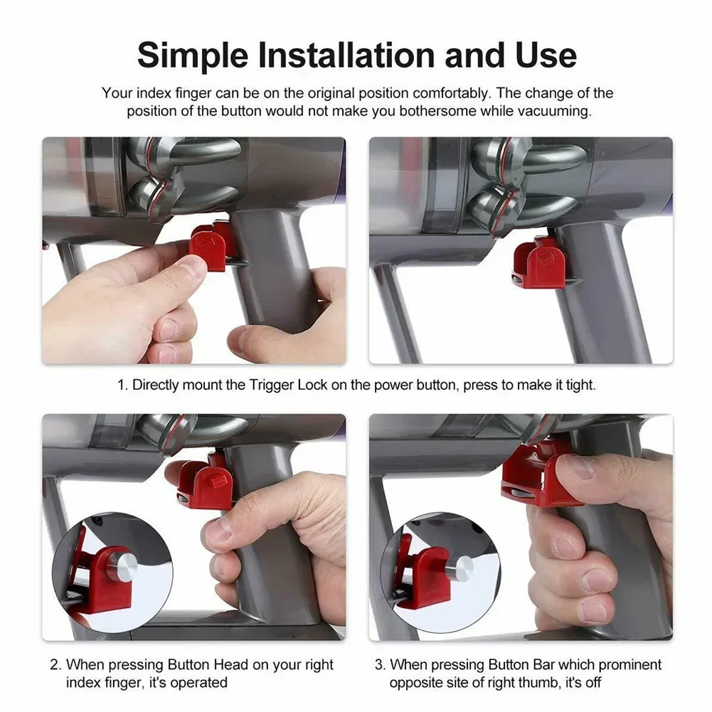 Hand-Trigger Lock Ersatzteile Power-Taste Zubehör Trigger Lock Clip Halter Hände Frei Für Dyson V6 V7 V8 v10 V11