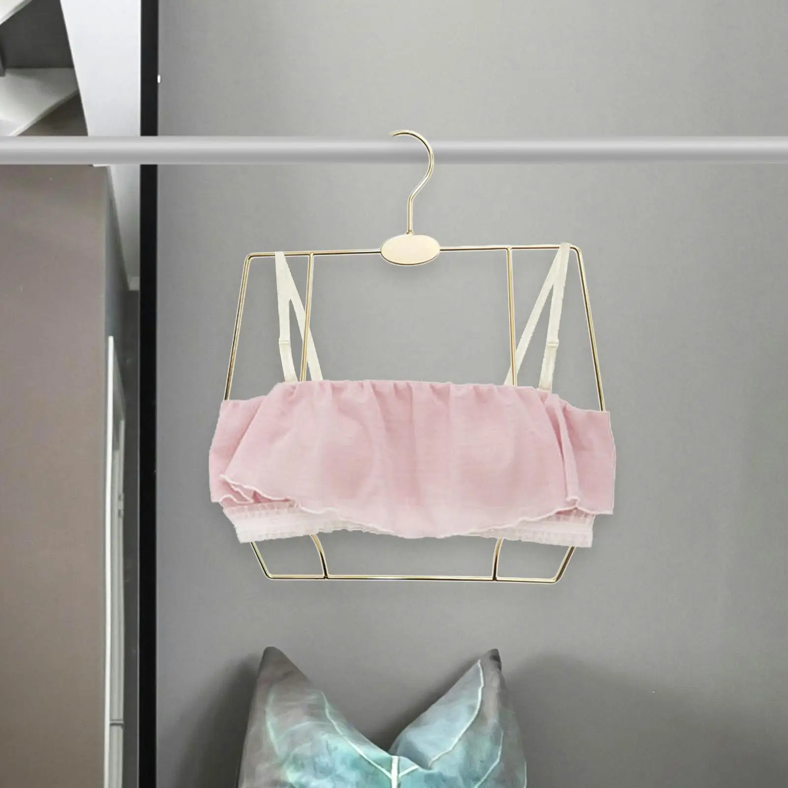 Body Form Metal Bra Hanger Display Rack for Bikini Lingerie Clothes Hanger for Women Pajamas Dresses Closet Storage