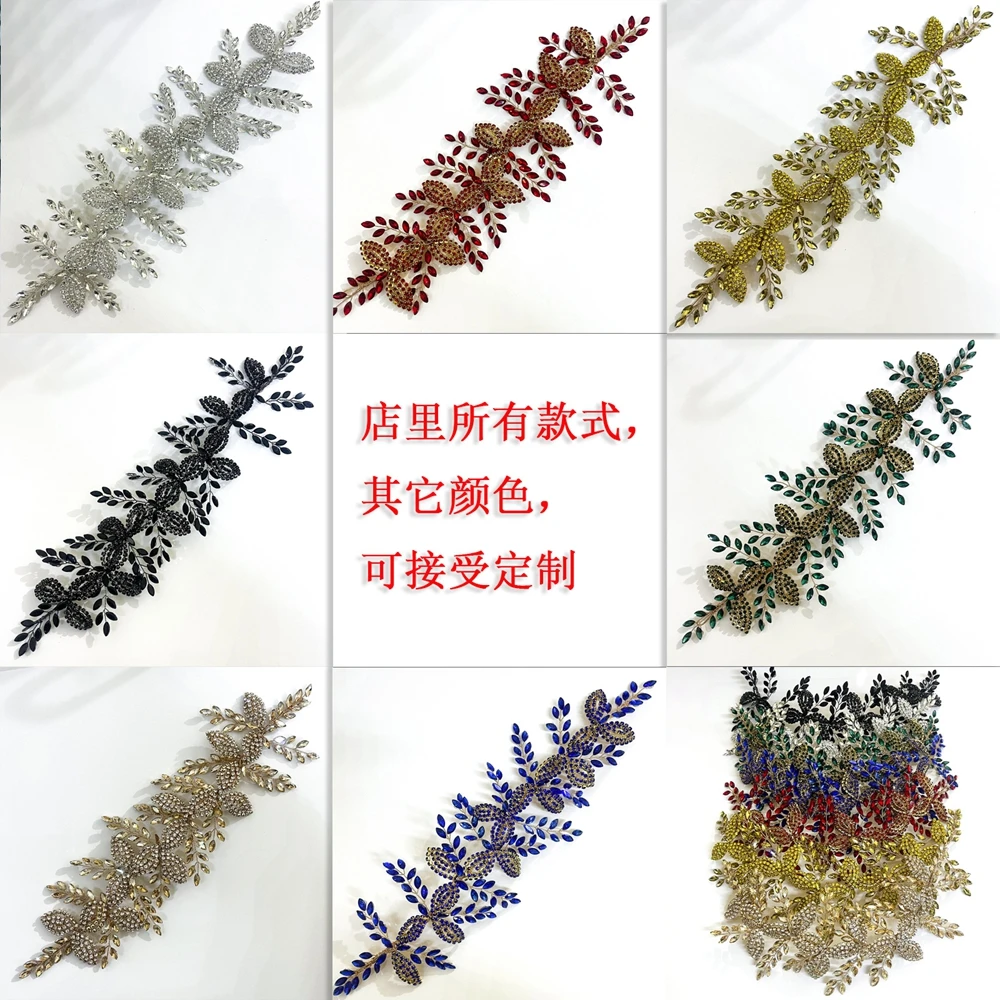 

DZ272 Handmade Leaves Crystal Beads Headpiece for Women Wedding Bridal Hair Jewelry Boho Handmade Headband for Prom Wedding