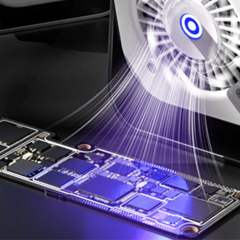Cooling Curing Fan Fast Heat Dissipation UV Curing Smoke Exhaust with Lighting Lamp for Phone PCB BGA IC Welding Repair-A10G