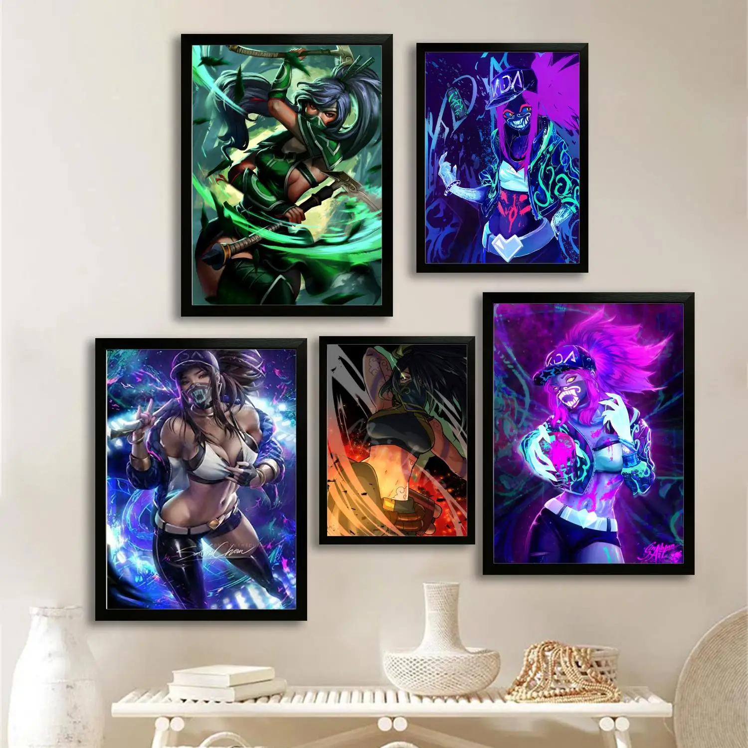 

Акали игра Холст Плакат и настенное искусство, печать с изображением, современный семейный декор для спальни, декоративная живопись