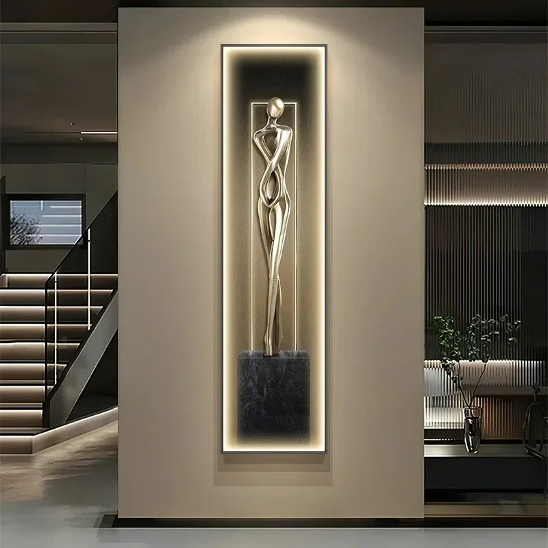 New Modern Abstract Figure Glow Interior Painting Living Room Dining  Kitchen Home Wall Decor Lamp Art